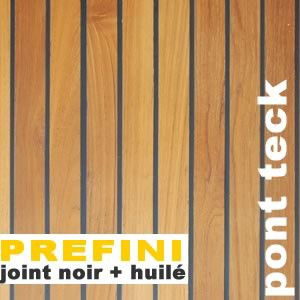 Parquet Pont de Bateau Teck préfini - 12 x 70 mm - huilé - prix colis 1,68m2