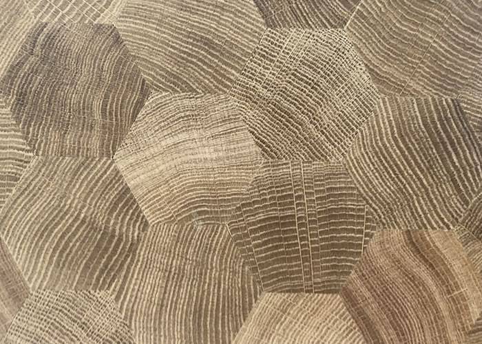 Parquet massif en bois de bout Chêne - 20 x 55 x 63 - Brut - Hexagones
