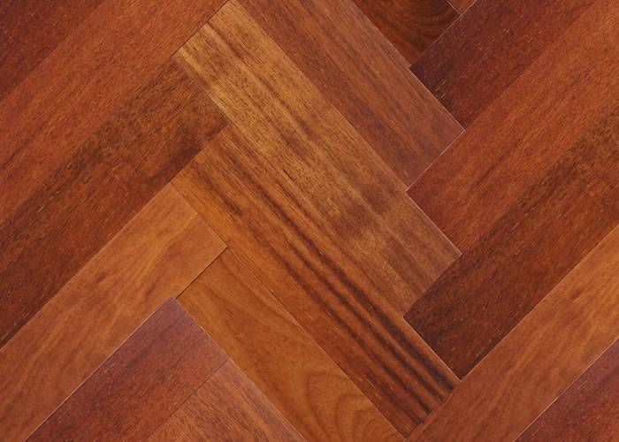 Parquet contrecollé Merbau Bâton Rompu - 15 x 90 x 500 mm - huilé