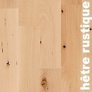 Parquet massif Hêtre Rustique - 23 x 90 mm - brut