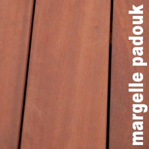 Margelles de piscine en Padouk