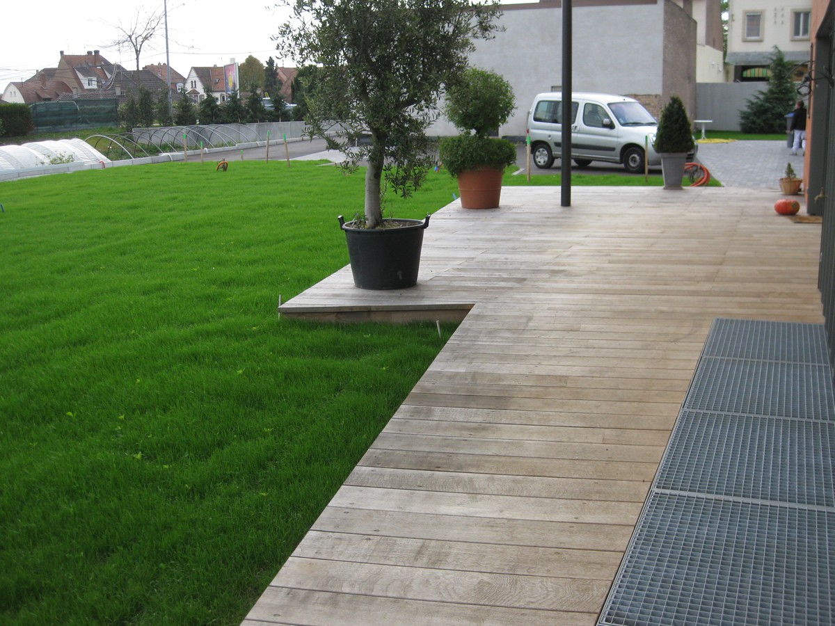 Lames de terrasse Chêne PLAINOAK - 63 x 118/148 mm - lamellé collé