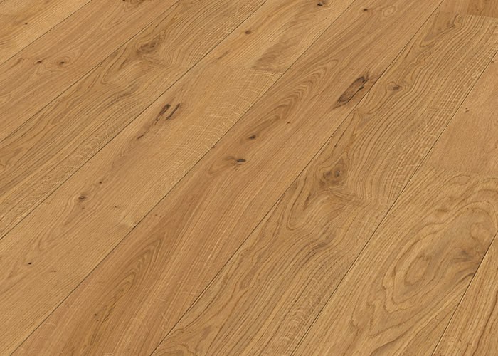 Parquet massif Chêne Rustique - 10 x 70 mm - verni incolore