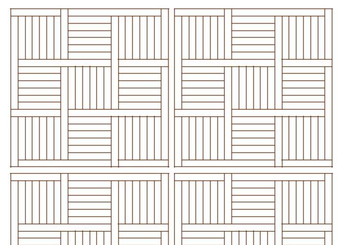 Panneaux Grand Siècle Chêne Premier - 23 x 330 x 330 mm