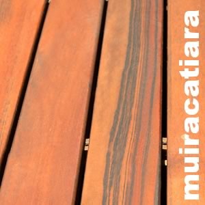 Lames de terrasse Tigerwood / Muiracatiara - 21 x 145 mm - 2 faces lisses