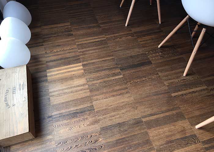 Parquet industriel Wengé - 15 x 20 x 300 mm - motif sur chants - Mérignac