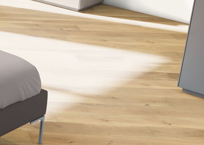 Parquet contrecollé Chêne Rustique - 12 x 140 mm - verni - PROMO