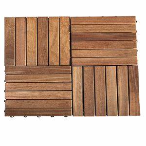 Dalle caillebotis en bois exotique Cumaru - 300 x 300 x 28 mm - palette de 22 m2