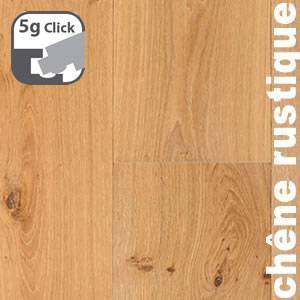 Parquet flottant Chêne Rustique - 14 x 130 x 1092 mm - brossé - verni - clipsable