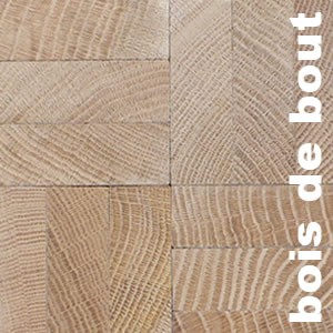 Parquet massif en bois de bout Chêne - 13 x 432 x 432 - brut - Thionville