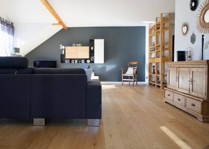 Parquet contrecollé Chêne Rustique - 12 x 180 mm - brossé - verni ou huilé