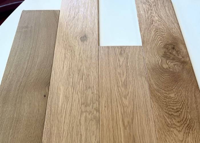 Parquet contrecollé Chêne Rustique - 6 x 120/140 mm - verni