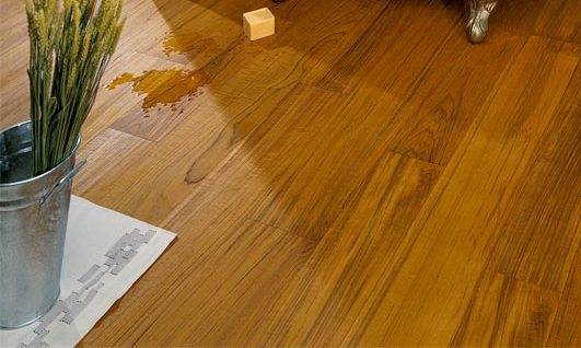 Parquet massif Teck - 15 x 90 mm - brut