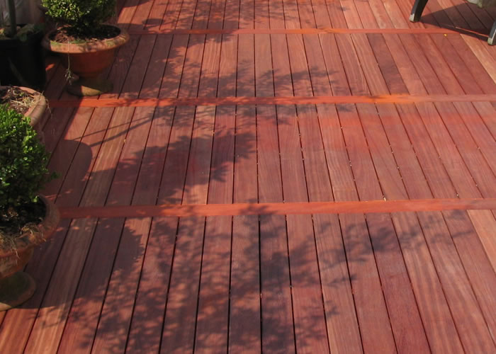 Lames de terrasse Padouk - 21 x 120 mm - 2 faces lisses - PROMO