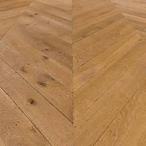 Parquet contrecollé Chêne Rustique/Campagne Point Hongrie - 16 x 90 mm - huilé - DDGE