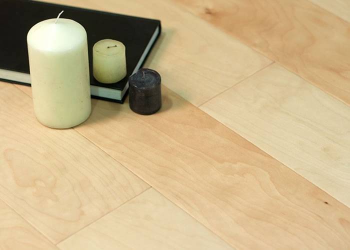 Parquet contrecollé Erable Sycomore Rustique - 10 x 120 x 1200 mm - verni
