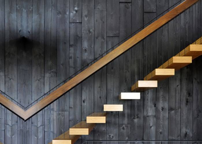 Bardage en bois brûlé Douglas - 21 x 130 x 4000 mm - brûlé noir - profil élégie - lot de 35 lames