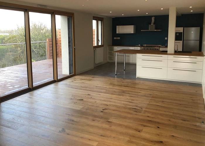 Parquet massif Chêne Campagne Français - 14 x 120 mm - verni ou huilé - Montbéliard