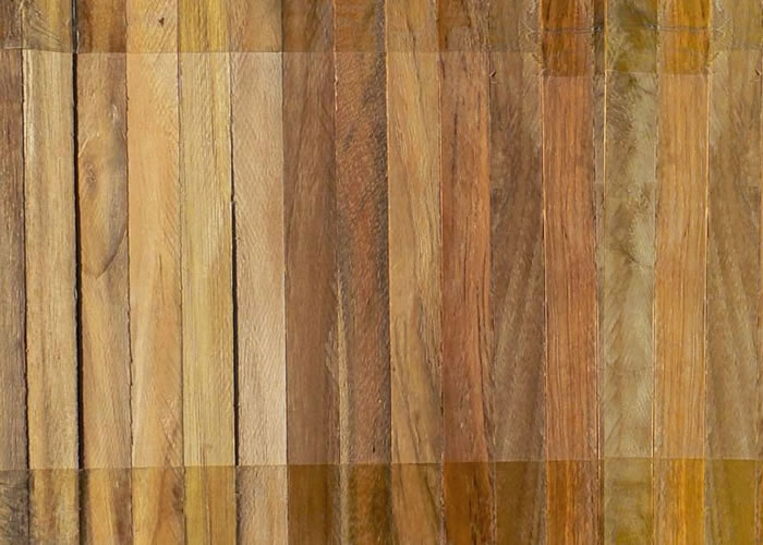 Parquet industriel Teck Afrique - 14 x 10 x 280 mm - motif sur chants