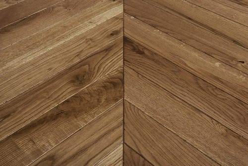 Parquet massif Haussmann à l'anglaise Pr/Bis - 14 x 90 mm - brossé