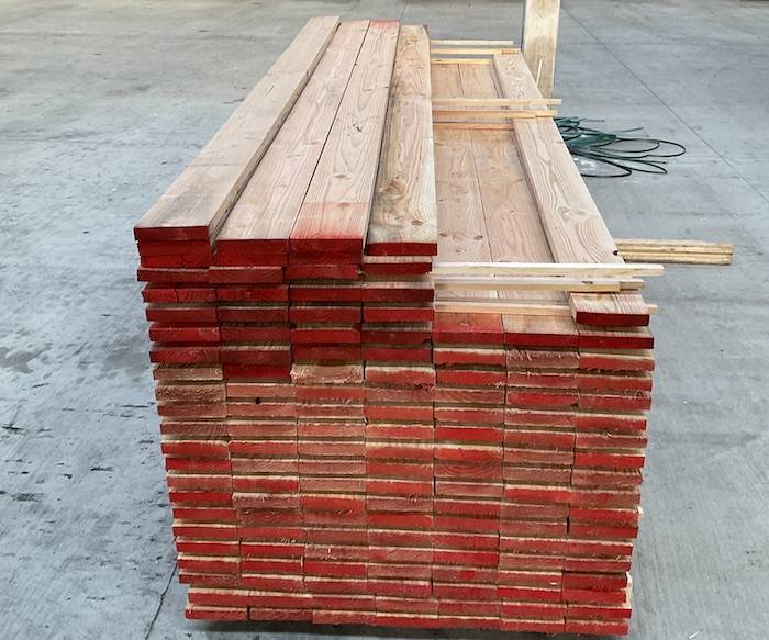 Lames de terrasse en Douglas - 27 x 185 mm - planche