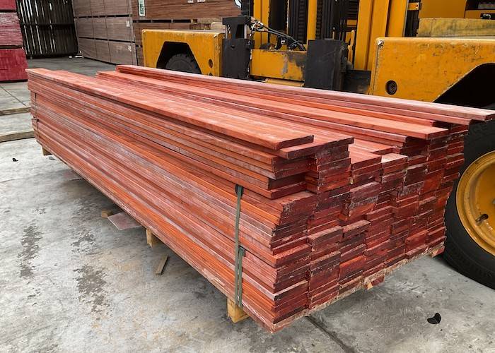 Lames de terrasse Padouk - 21 x 145 x 1850 / 2150 mm - 2 faces lisses