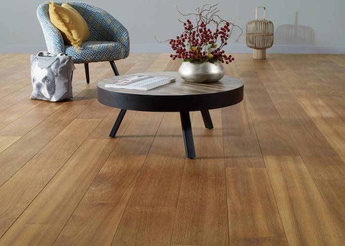 Parquet massif Doussié - 14 x 90 mm en huilé