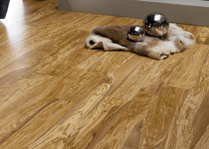 Parquet massif planchette Olivier - 10 x 50 x 200 mm - brut