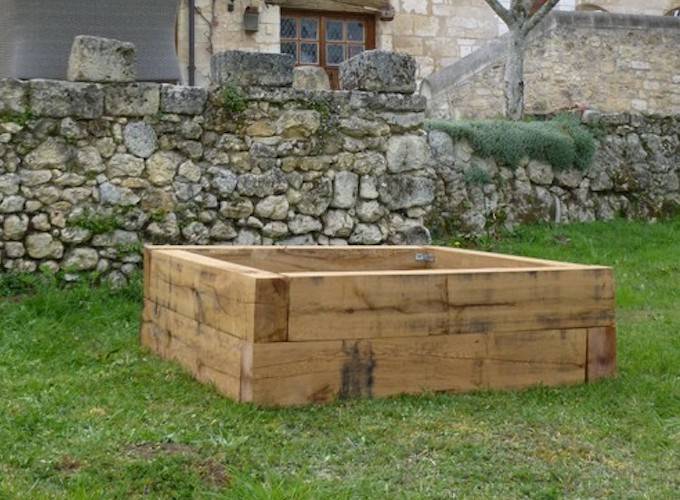 Traverses de chemin de fer Chêne - 110 x 190 x 2000 mm - rabotées 4 faces