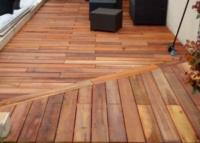 Lames de terrasse en exotique à visser en Niove