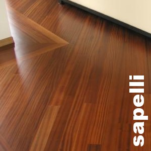 Parquet massif brut en Sapelli