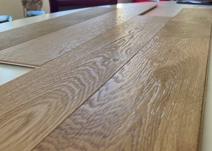 Parquet contrecollé Chêne Rustique - 12 x 45 mm - brut