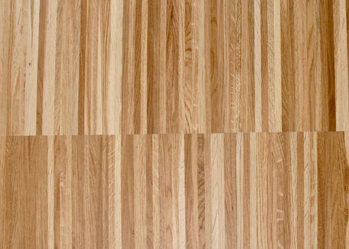Parquet industriel Frêne - 10 x 08 x 160 mm - motif sur chants