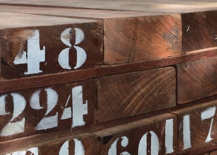 Traverses paysagères en Azobé - 80 x 100 mm - lots