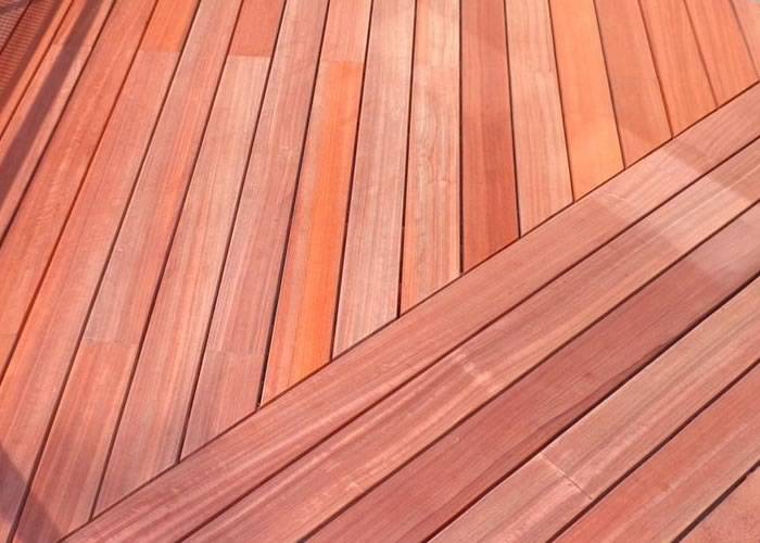 Lames de terrasse Padouk - 21 x 145 x 950-1550 mm - 2 faces lisses - KD