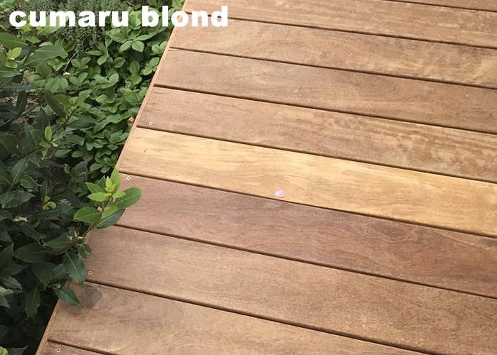 Lames de terrasse Cumaru - 21 x 145 x moins de 180 cm - 2 faces lisses - PROMO