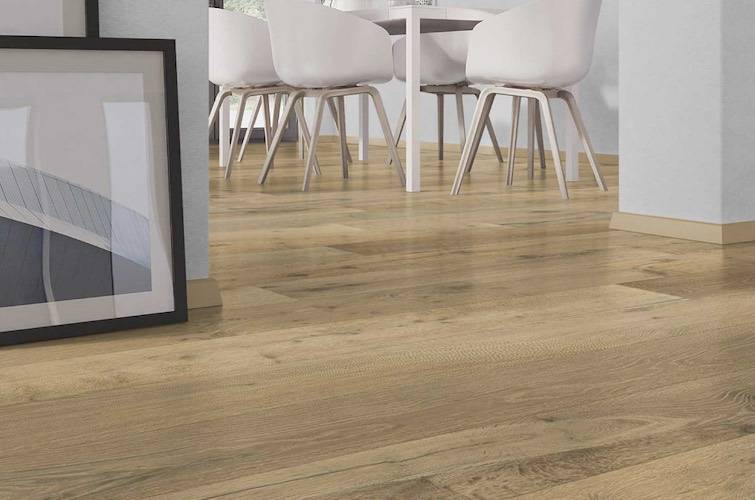 Parquet contrecollé Chêne Rustique - 15 x 220 mm - huilé naturel - brossé - Chenonceau