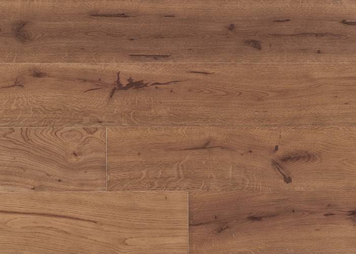 Parquet contrecollé Chêne Campagne - 15 x 185 mm - verni - brossé