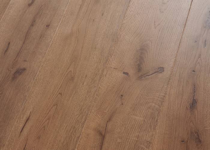 Parquet contrecollé Chêne Campagne - 15 x 185 mm - verni - brossé