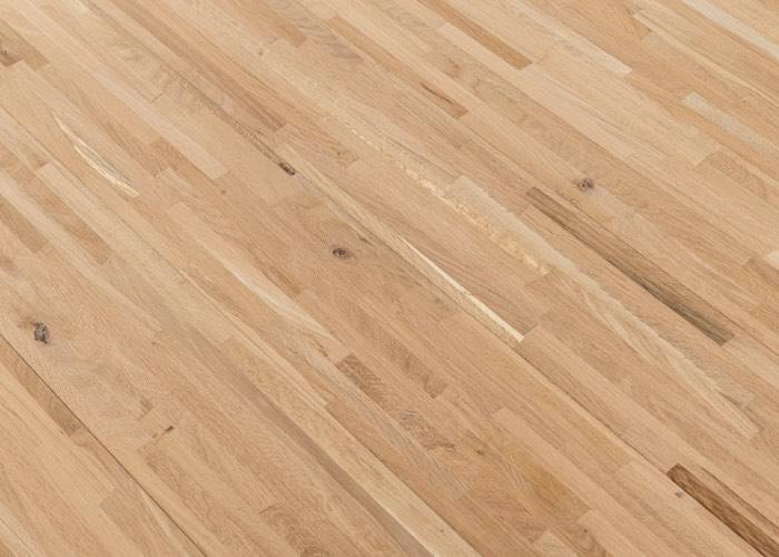Parquet massif Industriel Chêne - 13 x 190 x 2410 mm - verni - PROMO