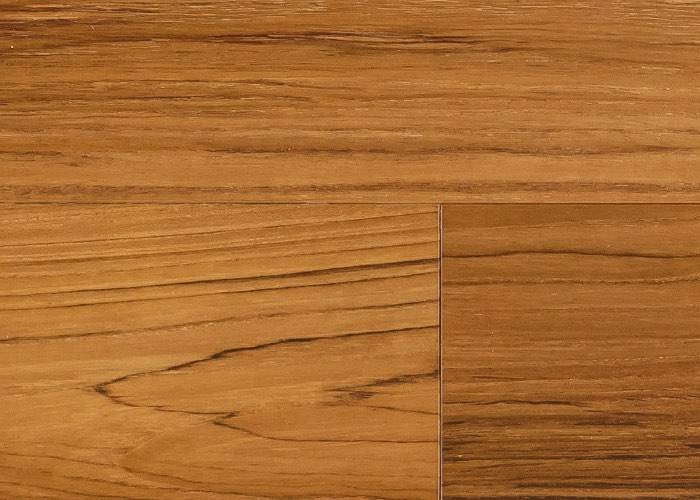 Parquet contrecollé Teck - 10 x 120 mm - brossé - huilé