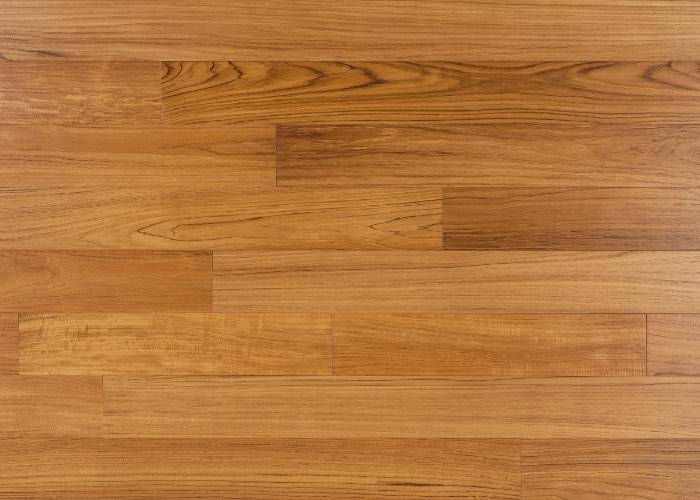 Parquet contrecollé Teck - 10 x 120 mm - brossé - huilé