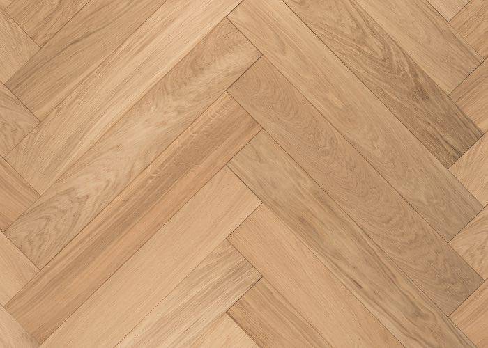 Parquet contrecollé Chêne Premier Bâton Rompu - 10 x 70 x 490 mm - brut