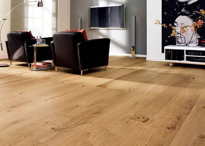 Parquet contrecollé Chêne Rustique/Campagne - 12 x 180 mm - brossé - verni mat