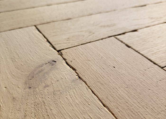 Parquet contrecollé Chêne Bâton Rompu - 15 x 90 x 540 mm - vieilli