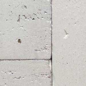 Parquet massif Chêne peint - 15 mm - multi-largeurs - blanc - vieilli