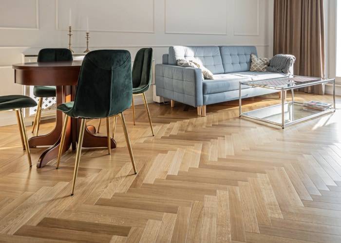 Parquet contrecollé Chêne Premier - 11 x 70 x 420 mm - verni ou huilé