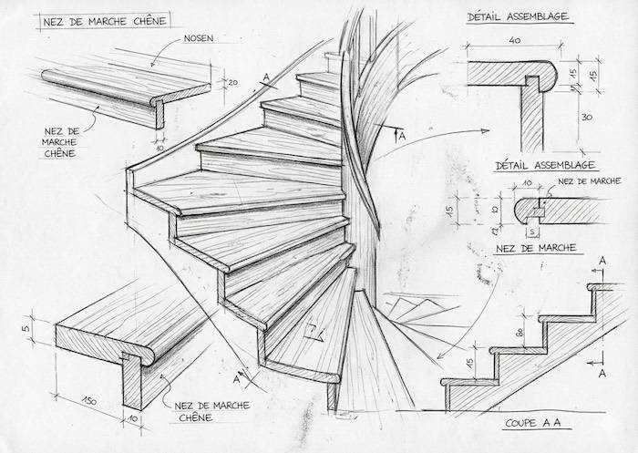 Nez de marches en Wenge ou Panga Panga