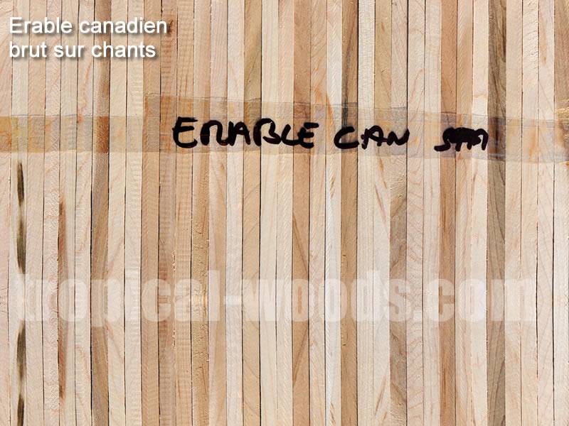 Parquet industriel Erable US Select - 8 x 10 x 160 mm - motif sur chants