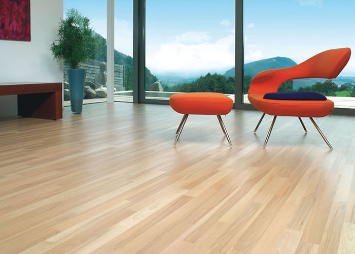 Parquet contrecollé Hêtre - 16 x 100/140 mm - brut